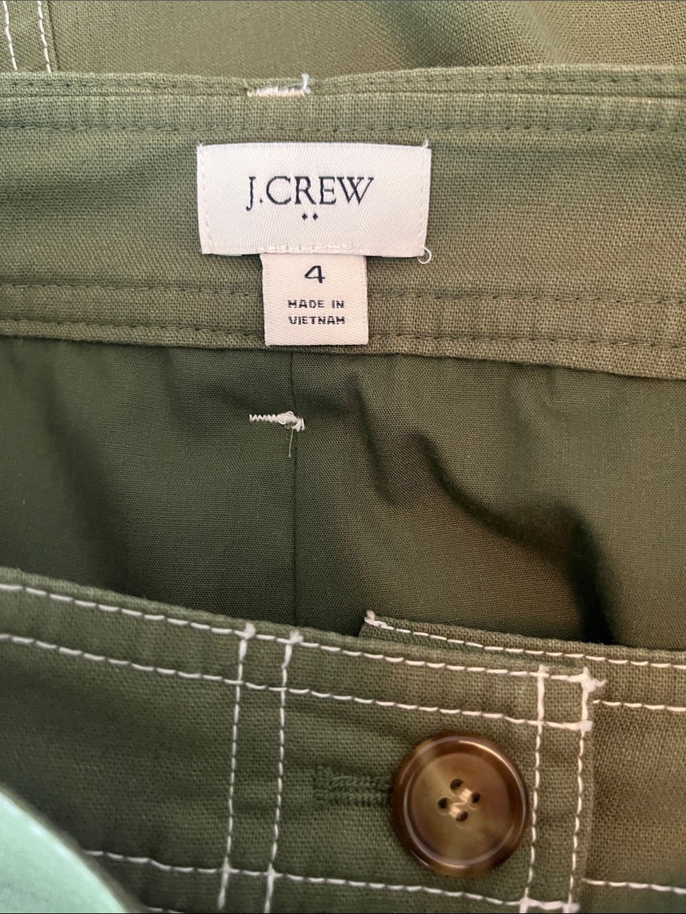 J. Crew Factory Linen Blend Button Up Skirt - Picture 7 of 8